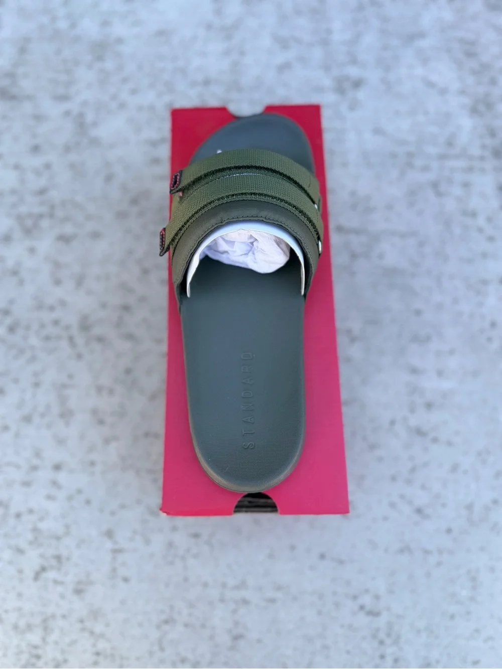 STANDARD Men's Olive Green Slide Sandals